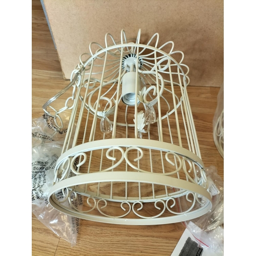 316 - As New/Unused 2 x 40cm Birdcage Outdoor Patio Lighting Pendants (Mains Powered). In Original Boxes b... 