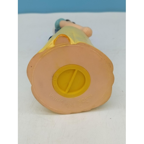 317 - Vintage Disney 20cm Snow White Money Box and Seven Dwarfs Rubber Squeeze Toys.