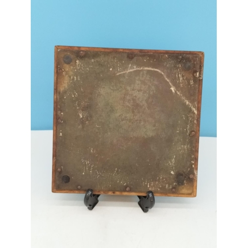 320 - Framed Tile Items (3) to include 2 x Ceramic Trays, Largest Being 38cm x 38cm.