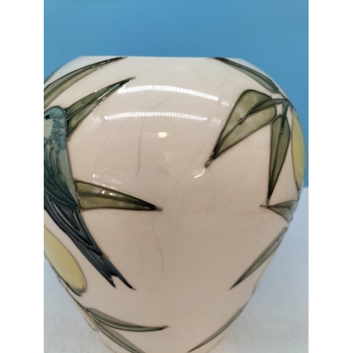 323 - Moorcroft 'Finches and Lemons' Designed by Sally Tuffin. 25cm High, 23cm Diameter. A/F Crazing to Bo... 