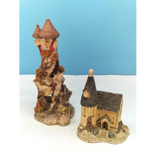 325 - Lilliput Lane 24cm Figure 'Wizards Tower' plus David Winter 'The Chapel'.