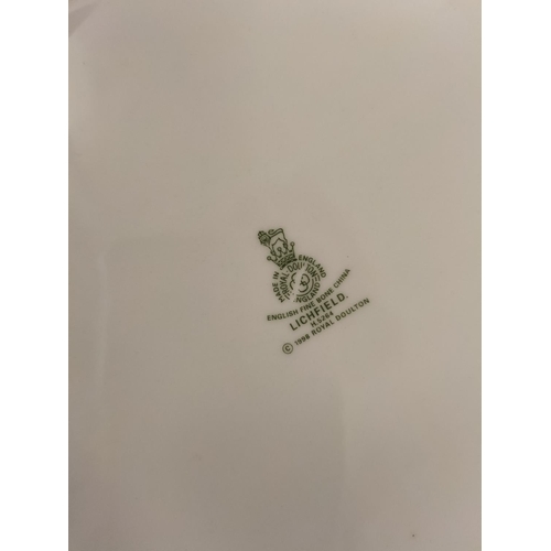 326 - Collection of China Platters and Dinner Plates to include Minton 'Haddon Hall Trellis Blue', Minton ... 