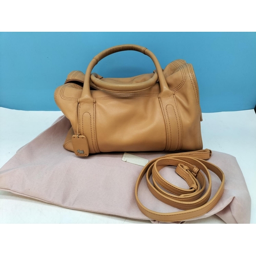 327 - 2 x Radley Bags with Dust Bags, Black Tote Bag (27cm x 32cm) plus Tan/Peach Bag.