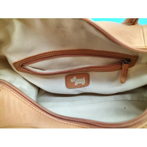327 - 2 x Radley Bags with Dust Bags, Black Tote Bag (27cm x 32cm) plus Tan/Peach Bag.