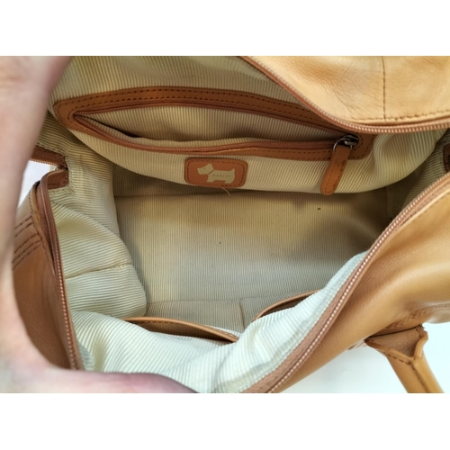 327 - 2 x Radley Bags with Dust Bags, Black Tote Bag (27cm x 32cm) plus Tan/Peach Bag.