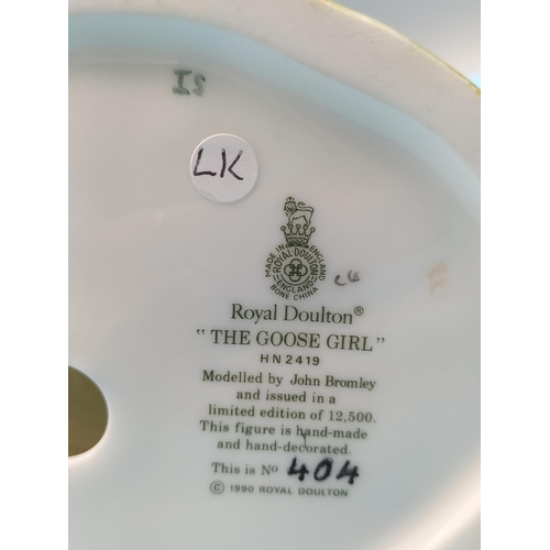 33 - Royal Doulton 20.5cm Figure 'The Goose Girl' HN 2419. Limited Edition 404/12,500 and Modelled by Joh... 