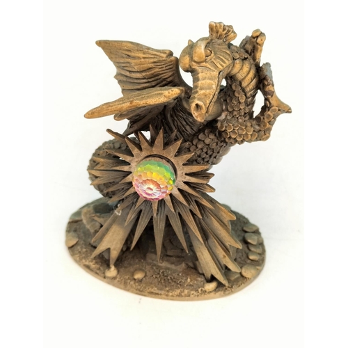 335 - 3 x Tudor Mint Myth and Magic Figures, 'The Dragon of Light', 'The Dragon of Pre History' and 'The L... 