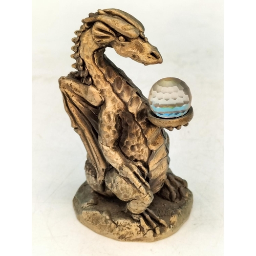 335 - 3 x Tudor Mint Myth and Magic Figures, 'The Dragon of Light', 'The Dragon of Pre History' and 'The L... 