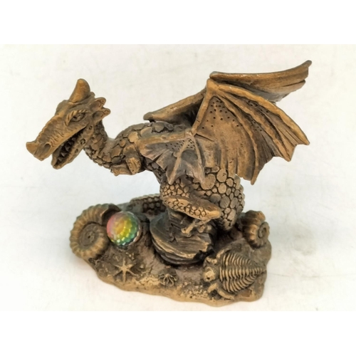 335 - 3 x Tudor Mint Myth and Magic Figures, 'The Dragon of Light', 'The Dragon of Pre History' and 'The L... 