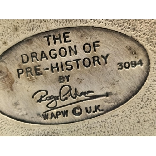 335 - 3 x Tudor Mint Myth and Magic Figures, 'The Dragon of Light', 'The Dragon of Pre History' and 'The L... 