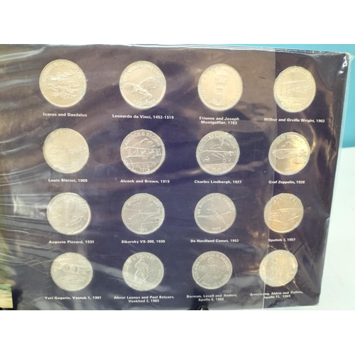 339 - Shell 'History of Cars' and 'Moon Landing' Collectors Tokens plus Esso Set of 'Football Club Badges'... 