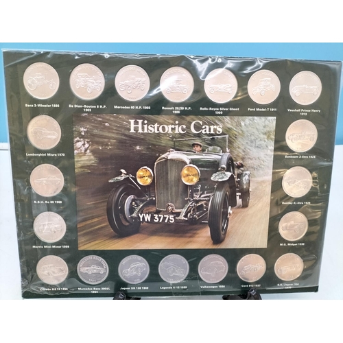 339 - Shell 'History of Cars' and 'Moon Landing' Collectors Tokens plus Esso Set of 'Football Club Badges'... 