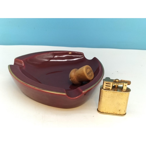 340 - French Ceramic Advertising Ashtray for Mercier Champagne plus a Zenith Table Lighter.