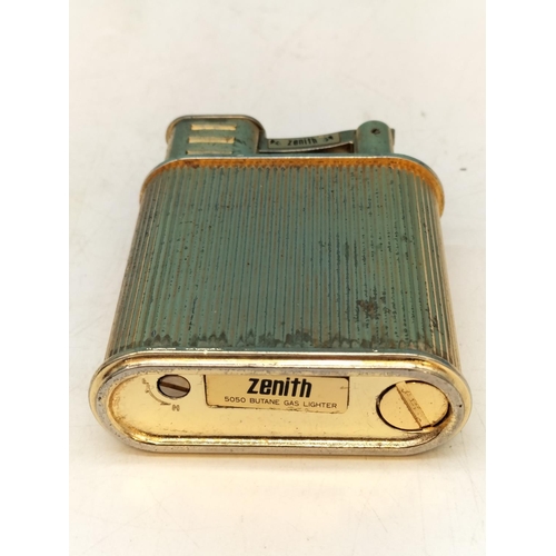 340 - French Ceramic Advertising Ashtray for Mercier Champagne plus a Zenith Table Lighter.