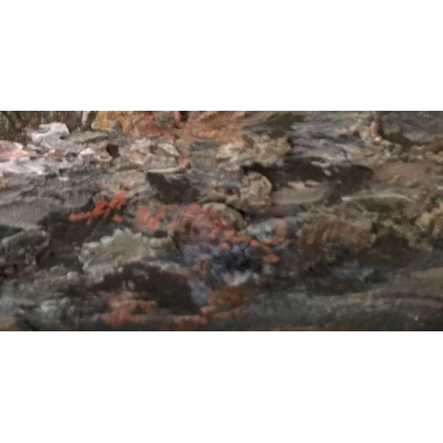 342 - Framed Oil on Canvas of a Lake Scene with Cottage and Birds in Flight. Signed to Bottom Right. 109cm... 