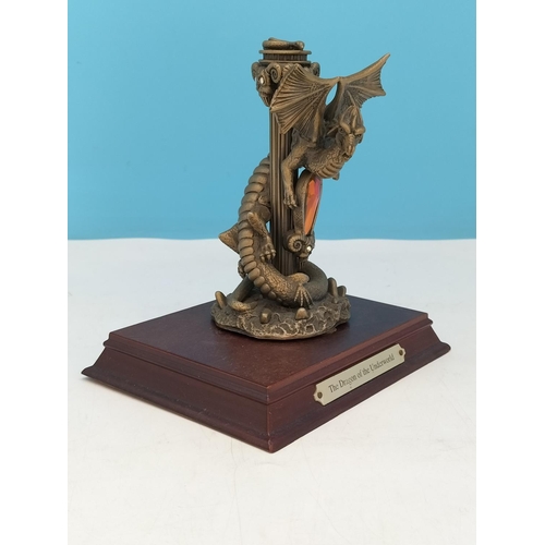 36 - Tudor Mint Myth and Magic 1994 'The Dragon of the Underworld' Figure on Plinth. 17cm High, 16cm x 12... 