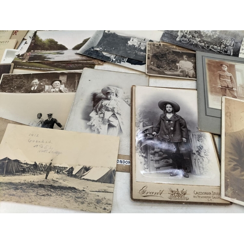 373 - Collection of 1900/1930 Post Cards and Photos to include Military.