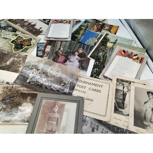 373 - Collection of 1900/1930 Post Cards and Photos to include Military.