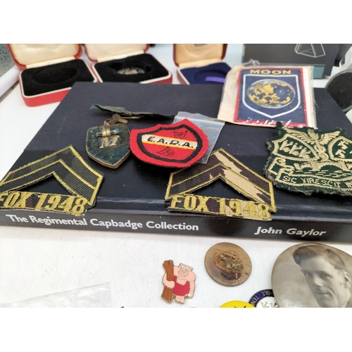 382 - Box of Mixed Items to include Blank CD's, Buttons, Badges, Books, etc.