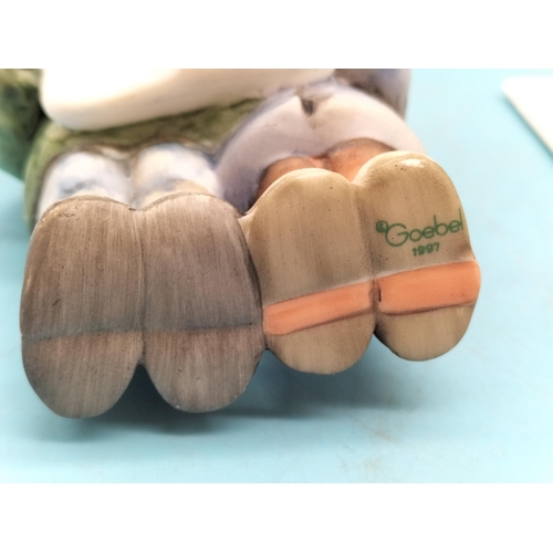 385 - Goebel Berta Hummel 7.5cm Christmas Decorations (3), 'Heavenly Trio', 'The Best Gift' and 'Stringing... 