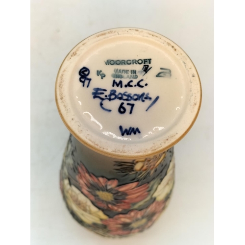 388 - Moorcroft 'Victoriana' 20.5cm Vase by Emma Bossons. Collectors Club 1997. Numbered 67. Stamped and S... 