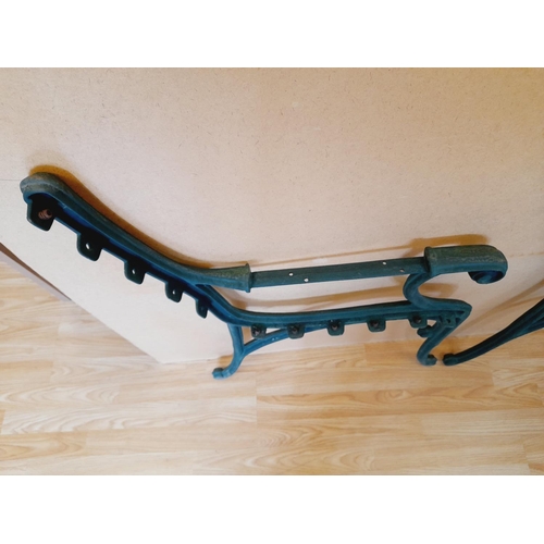 394 - Pair of Vintage Cast Metal Garden Seat/Bench Ends. 82cm x 62cm. Collection Only.