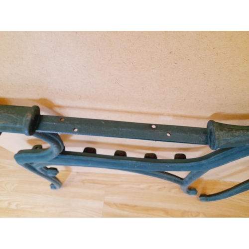 394 - Pair of Vintage Cast Metal Garden Seat/Bench Ends. 82cm x 62cm. Collection Only.