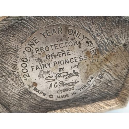 395 - Tudor Mint Myth and Magic 2000 Dragon Figure 'Protector of the Fairy Princess' on Plinth. 18cm High,... 