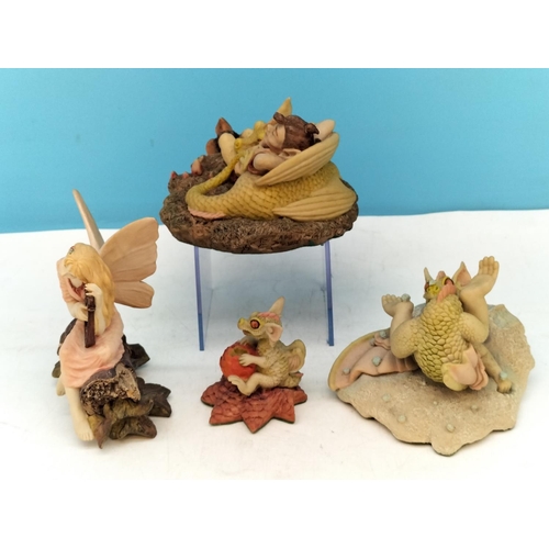 403 - Enchantica Dragon Figures (3) to include Jonquil & Rarajack, Snappa and Ratajack Figures plus a Jenn... 