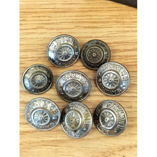 404 - Replica 'Cornishman' Train Engine 48cm Name Plate, 6 Plus 2 British Railways Uniform Buttons plus a ... 