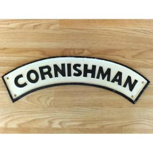 404 - Replica 'Cornishman' Train Engine 48cm Name Plate, 6 Plus 2 British Railways Uniform Buttons plus a ... 