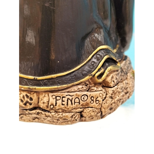 405 - Windstone Editions (USA) PENA '86 Small 17cm Black Wizard Figure.