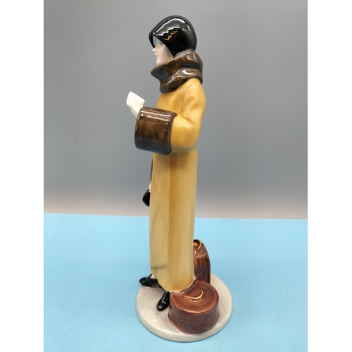 43 - Royal Doulton 22.5cm Figure 'Waiting For a Train' HN 3315. Limited Edition 185/9,500 and Modelled by... 
