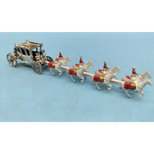 59 - Collection of Items to include Hallmarked Silver Frame, Small Lead Queen's Coach and Horses (12cm Lo... 