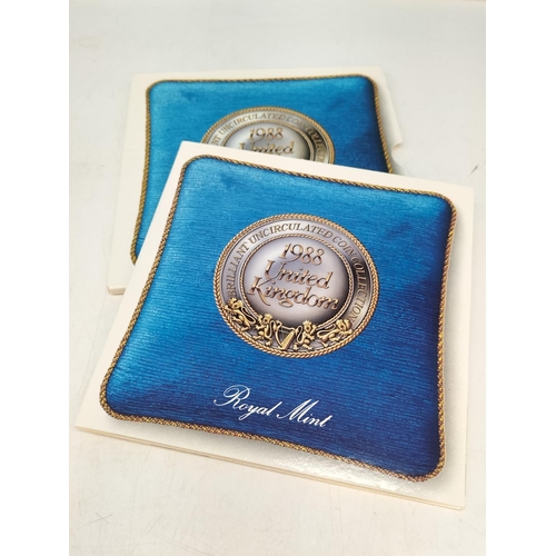 61 - 5 x Uncirculated Coin Sets for 1985, 86, 87, 88 and 90.