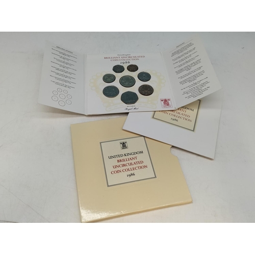 61 - 5 x Uncirculated Coin Sets for 1985, 86, 87, 88 and 90.