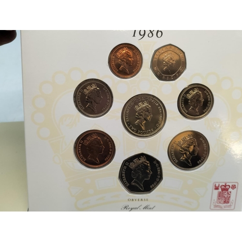 61 - 5 x Uncirculated Coin Sets for 1985, 86, 87, 88 and 90.