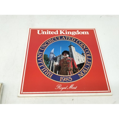 61 - 5 x Uncirculated Coin Sets for 1985, 86, 87, 88 and 90.