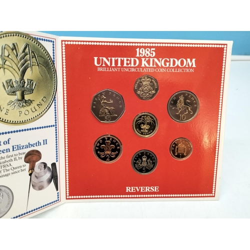 61 - 5 x Uncirculated Coin Sets for 1985, 86, 87, 88 and 90.