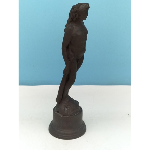 71 - Wedgwood Black Basalt 30cm Figure of Hercules.