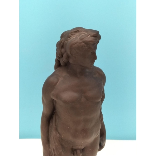 71 - Wedgwood Black Basalt 30cm Figure of Hercules.