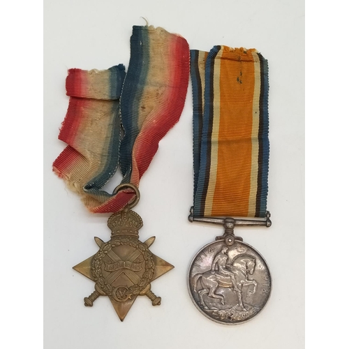8 - WWI Medals (2) 16905 PTE  C.L. Barker Linc R.