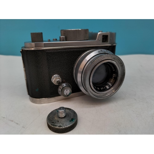 94 - Cased Berning Robot II Vintage Film Camera (Serial No B86874) with Schneider Kreuznach Xenon Lens.