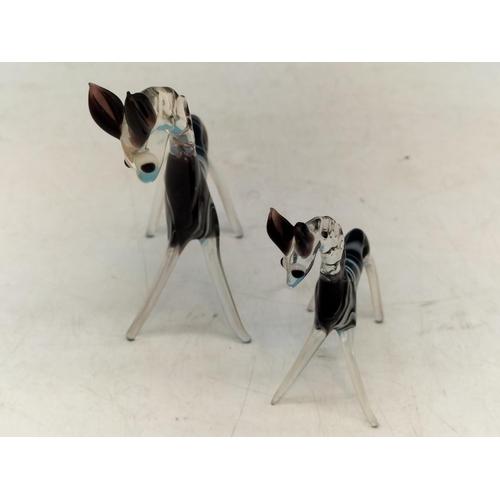 95 - Collection of Hand Blown Art Glass Animals to include Pirelli Glass Squirrel plus Zebras (2), Pengui... 