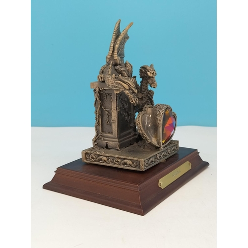 120 - Tudor Mint Myth and Magic 'Bewitched' Figure on Plinth. 17cm High, 16cm x 12cm.