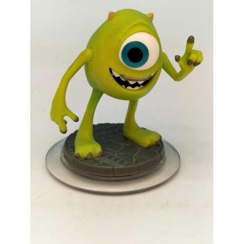 138 - Disney Infinity Monsters Inc Figures (3), Sulley, Mike Wazowski and Randall Boggs plus Crystal and P... 