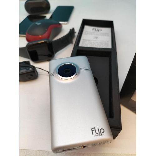 146 - Collection of Mixed Electricals to include Apple Watch Series 7 (Requires Lead), MUVI Camcorder, iPo... 