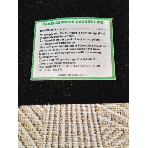 198 - Fabric Covered Fireside Chair. 110cm High, 77cm x 82cm. Collection Only.