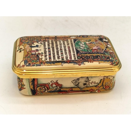 199 - Boxed Halcyon Days Enamels Limited Edition 31/150 'The Macclesfield Psalter' Trinket Box.
