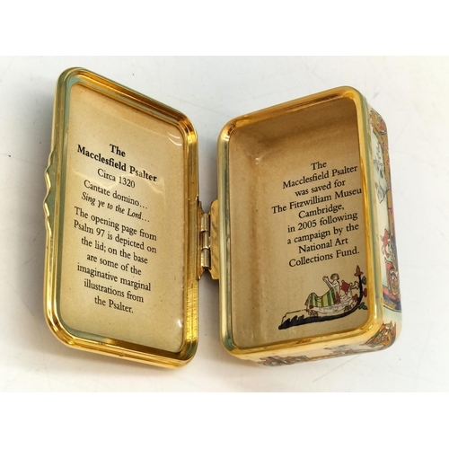 199 - Boxed Halcyon Days Enamels Limited Edition 31/150 'The Macclesfield Psalter' Trinket Box.